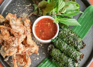 Đùi ếch nướng lá lốt