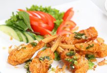 Chả tôm nướng mía