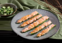 Cách làm đậu bắp nhồi tôm hấp đơn giản