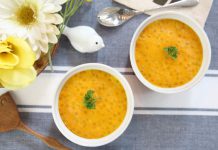 Cháo bí đỏ đậu xanh