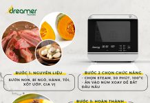 SƯỜN NON HẤP BÍ ĐỎ BẰNG LÒ CHIÊN HƠI NƯỚC DREAMER DKA-SAF118W