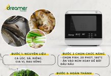 CÁ LÓC NƯỚNG BẰNG LÒ CHIÊN HƠI NƯỚC DKA-SAF118W