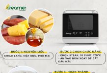 KHOAI LANG NƯỚNG PHÔ MAI BẰNG LÒ CHIÊN HƠI NƯỚC DKA-SAF118W