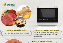 KHÔ BÒ BẰNG LÒ CHIÊN HƠI NƯỚC DREAMER DKA-SAF118W
