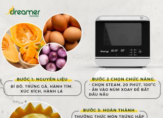 TRỨNG HẤP BÍ ĐỎ BẰNG LÒ CHIÊN HƠI NƯỚC DKA-SAF118W