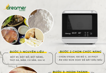BÁNH BAO GÀ NẤM BẰNG LÒ CHIÊN HƠI NƯỚC DKA-SAF118W