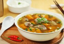 Canh sườn bí đỏ cực dễ với nồi cơm điện cao tần giảm đường Dreamer DKA-IRC118