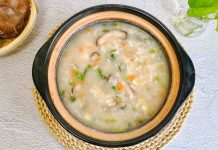 Cháo gà món ăn phổ biến tại Việt Nam. Hãy bắt tay làm món cháo này cùng Nồi cơm điện cao tần giảm đường Dreamer DKA- IRC118