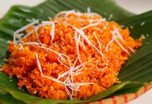 Nấu xôi gấc bằng Nồi cơm điện cao tần giảm đường Dreamer DKA-IRC118 sẽ nhanh hơn nhưng không phải bà nội trợ nào cũng biết