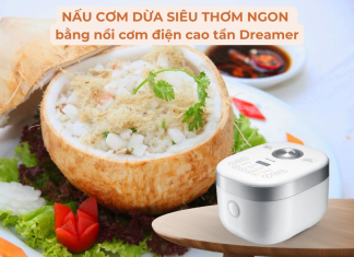 Nấu cơm dừa bằng nồi cơm điện cao tần Dreamer DKA-IRC118 cơm dừa